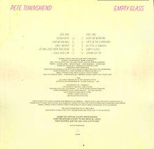 Load image into Gallery viewer, Pete Townshend : Empty Glass (LP, Album)