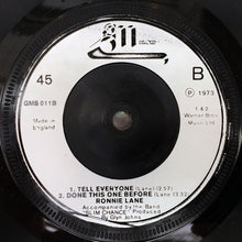 Load image into Gallery viewer, Ronnie Lane & Slim Chance : How Come? (7", Single, Sol)
