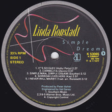 Load image into Gallery viewer, Linda Ronstadt : Simple Dreams (LP, Album, Gat)
