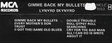 Load image into Gallery viewer, Lynyrd Skynyrd : Gimme Back My Bullets (Cass, Album)