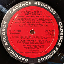 Load image into Gallery viewer, Andy Williams : Lonely Street (LP, Album, Mono)