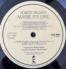Load image into Gallery viewer, Robert Palmer : Maybe It's Live (LP, Album)