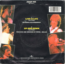 Load image into Gallery viewer, Opus : Live Is Life / Up And Down (7", Single, Blu)