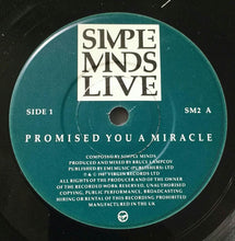 Load image into Gallery viewer, Simple Minds : Promised You A Miracle / Book Of Brilliant Things (Simple Minds Live) (7", Single)
