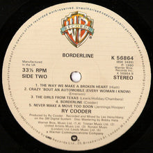 Load image into Gallery viewer, Ry Cooder : Borderline (LP, Album)