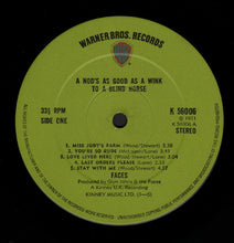 Load image into Gallery viewer, Faces (3) : A Nod's As Good As A Wink...To A Blind Horse (LP, Album)