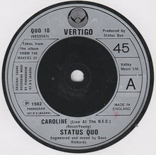 Load image into Gallery viewer, Status Quo : Caroline (Live At The N.E.C.) (7", Single)