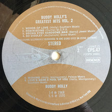 Load image into Gallery viewer, Buddy Holly : Buddy Holly's Greatest Hits Volume Two (LP, Comp, RE)