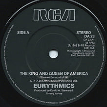 Load image into Gallery viewer, Eurythmics : The King And Queen Of America (7", Single)