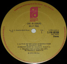 Load image into Gallery viewer, Billy Paul : Live In Europe (LP, Album)