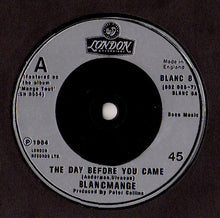 Load image into Gallery viewer, Blancmange : The Day Before You Came (7", Single, Sil)
