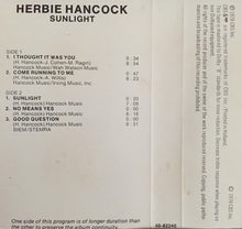 Load image into Gallery viewer, Herbie Hancock : Sunlight (Cass, Album)
