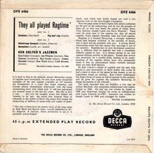Load image into Gallery viewer, Ken Colyer's Jazzmen : They All Played Ragtime (7", EP)