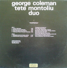 Load image into Gallery viewer, George Coleman - Tete Montoliu Duo : Meditation (LP, Album)