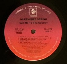 Load image into Gallery viewer, McKendree Spring : Get Me To The Country (LP, Album)