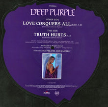 Load image into Gallery viewer, Deep Purple : Love Conquers All (7", Shape, Single, Ltd, Pic)