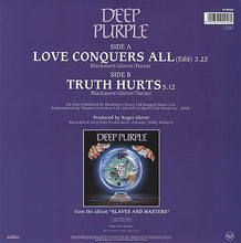Load image into Gallery viewer, Deep Purple : Love Conquers All (7", Shape, Single, Ltd, Pic)