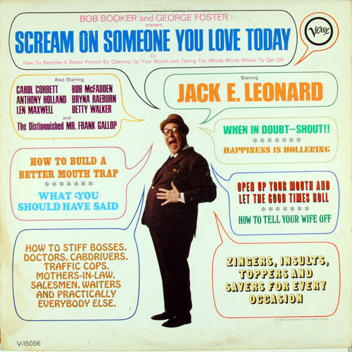 Bob Booker And George Foster : Scream On Someone You Love Today (LP, Album, Mono)