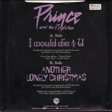 Load image into Gallery viewer, Prince And The Revolution : I Would Die 4 U (7", Single, Inj)