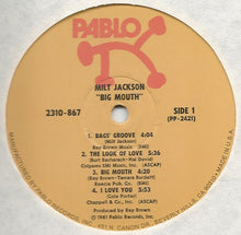 Load image into Gallery viewer, Milt Jackson : Big Mouth (LP, Album)