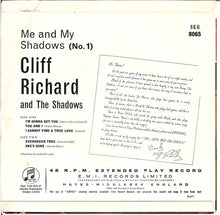 Load image into Gallery viewer, Cliff Richard And The Shadows* : Me And My Shadows (No.1) (7", EP, Mono)