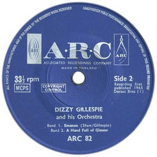 Load image into Gallery viewer, Dizzy Gillespie And His Orchestra : Salt Peanuts / I Waited For You / Emanon / A Hand Full Of Gimme (7", EP, RE)