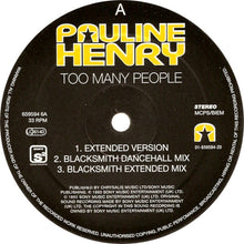 Load image into Gallery viewer, Pauline Henry : Too Many People (12", Single)