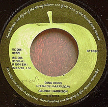 Load image into Gallery viewer, George Harrison : Ding Dong (7", Single)