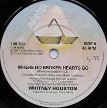 Load image into Gallery viewer, Whitney Houston : Where Do Broken Hearts Go (7", Single, Mat)