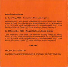 Load image into Gallery viewer, Count Basie : Live 1958 And 1959 (CD, Album)