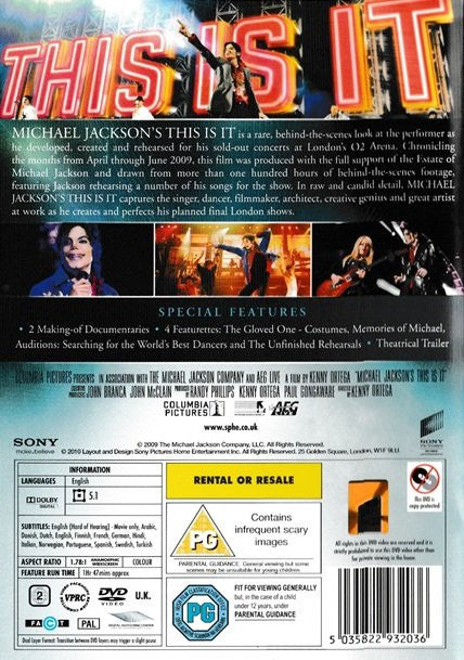 Buy Michael Jackson : This Is It (DVD-V, Copy Prot., Multichannel