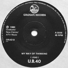 Load image into Gallery viewer, UB40 : I Think Its Going To Rain Today / My Way Of Thinking (7", Single)