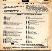 Load image into Gallery viewer, Billie Holiday : Billie Holiday (7", EP)
