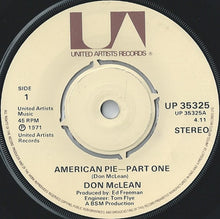 Load image into Gallery viewer, Don McLean : American Pie (7", Single, 4 P)