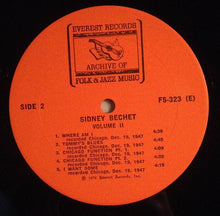 Load image into Gallery viewer, Sidney Bechet : Volume II (LP)