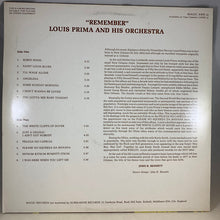 Load image into Gallery viewer, Louis Prima And His Orchestra : Remember (LP, Comp, Mono)