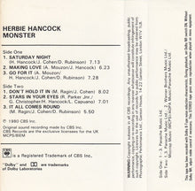 Load image into Gallery viewer, Herbie Hancock : Monster (Cass, Album)