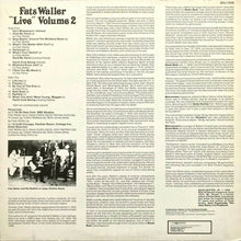 Load image into Gallery viewer, Fats Waller : "Live" Volume Two (LP, Mono)