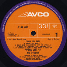 Load image into Gallery viewer, The Stylistics : Thank You Baby (LP, Album)