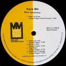 Load image into Gallery viewer, Silver Convention : Save Me (LP, Album, Ind)