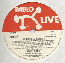 Load image into Gallery viewer, Benny Carter : Live And Well In Japan! (LP, Album, Gat)