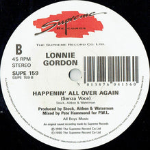 Load image into Gallery viewer, Lonnie Gordon : Happenin' All Over Again (7", Single, Pap)