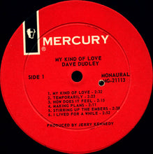 Load image into Gallery viewer, Dave Dudley : My Kind Of Love (LP, Album, Mono)