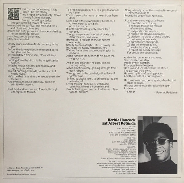 Buy Herbie Hancock Fat Albert Rotunda (LP, Album, RE) online for the
