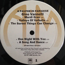 Load image into Gallery viewer, Gino Vannelli : A Pauper In Paradise (LP, Album, Mon)