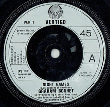 Load image into Gallery viewer, Graham Bonnet : Night Games (7", Single, Com)