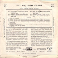 Load image into Gallery viewer, "Fats" Waller And His Rhythm* : "Fats" Waller Plays And Sings (10", Comp, Mono)