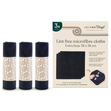 Load image into Gallery viewer, Pack of 3 Extra-large Vinyl Cleaning Microfibre Cloths