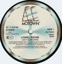 Load image into Gallery viewer, Lionel Richie : Can't Slow Down (LP, Album, Gat)