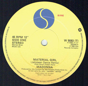 Madonna : Material Girl (Jellybean Dance Remix) / Pretender (12", Single, Dam)
